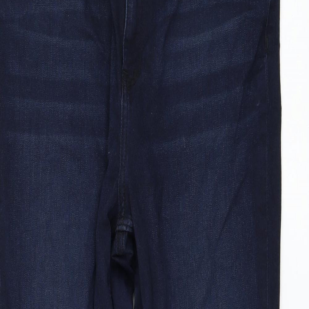 F&F Womens Blue  Cotton Skinny Jeans Size 16 L27 in Regular Zip