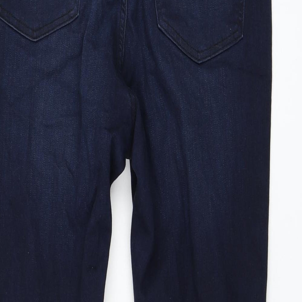 F&F Womens Blue  Cotton Skinny Jeans Size 16 L27 in Regular Zip