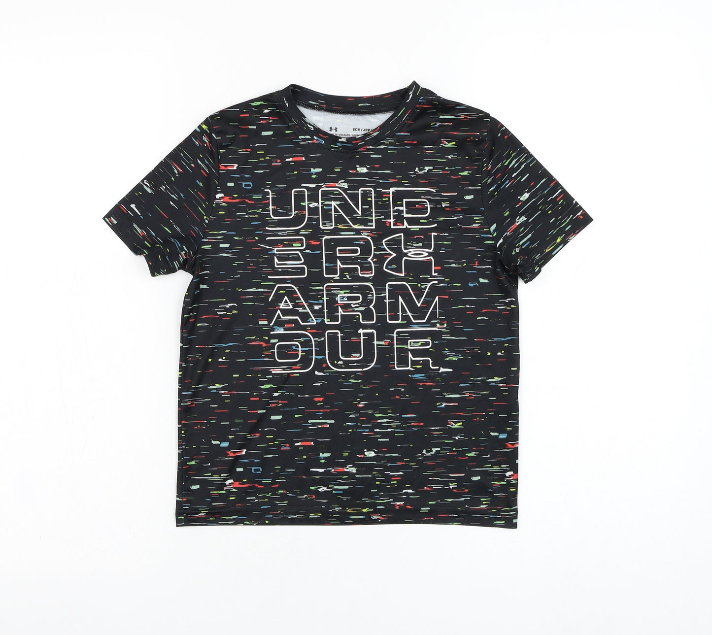 Under armour Boys Black  Polyester Basic T-Shirt Size 7 Years Round Neck Pullover