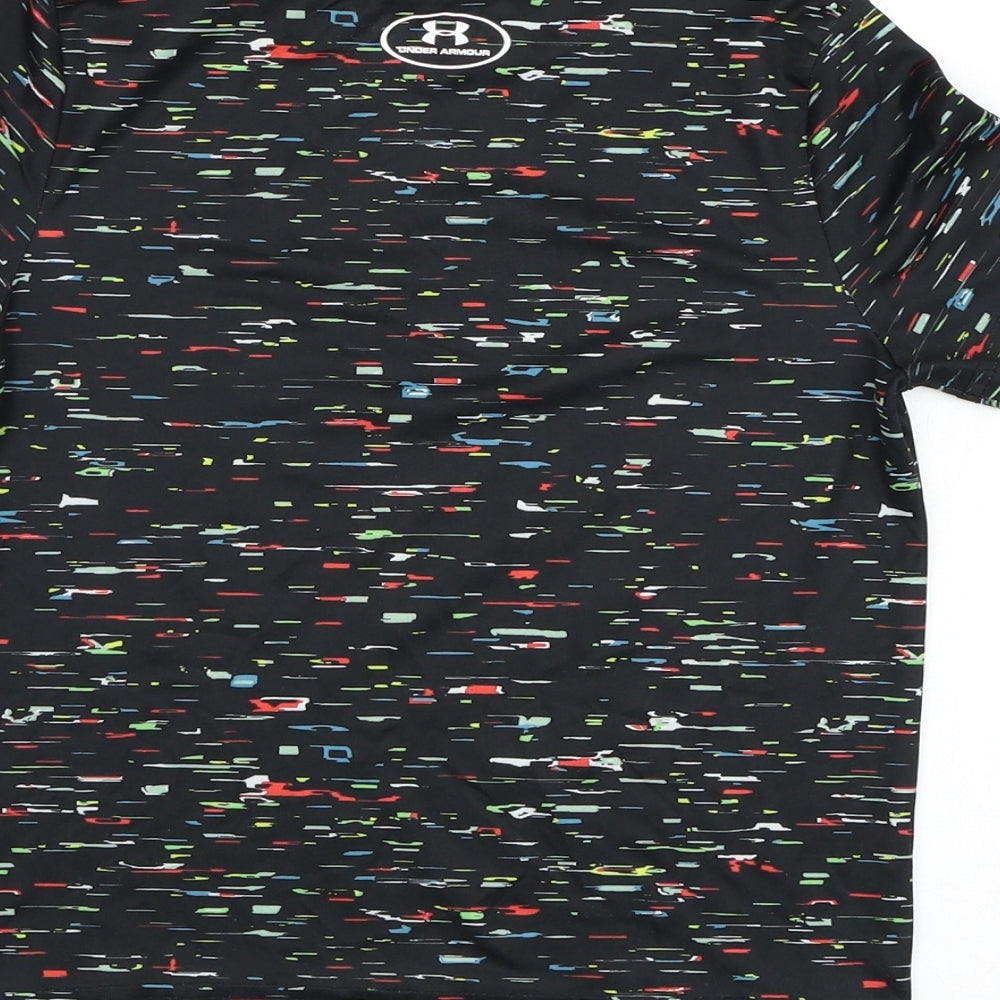 Under armour Boys Black  Polyester Basic T-Shirt Size 7 Years Round Neck Pullover