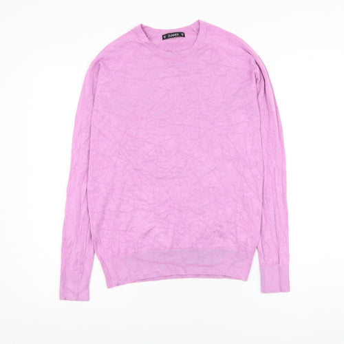 Dunnes Stores Womens Purple Round Neck  Viscose  Jumper Size M