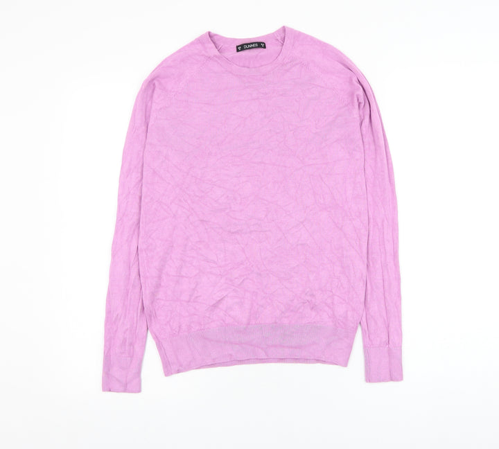 Dunnes Stores Womens Purple Round Neck Viscose Jumper Size M