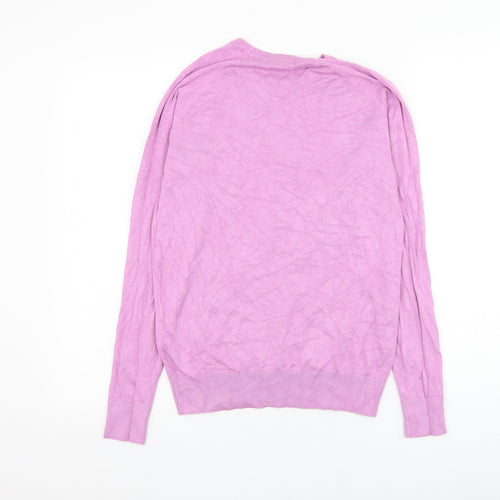 Dunnes Stores Womens Purple Round Neck  Viscose  Jumper Size M