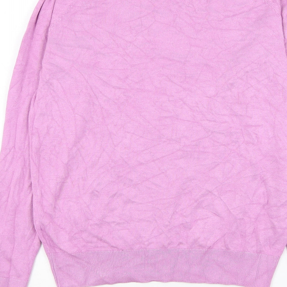 Dunnes Stores Womens Purple Round Neck  Viscose  Jumper Size M
