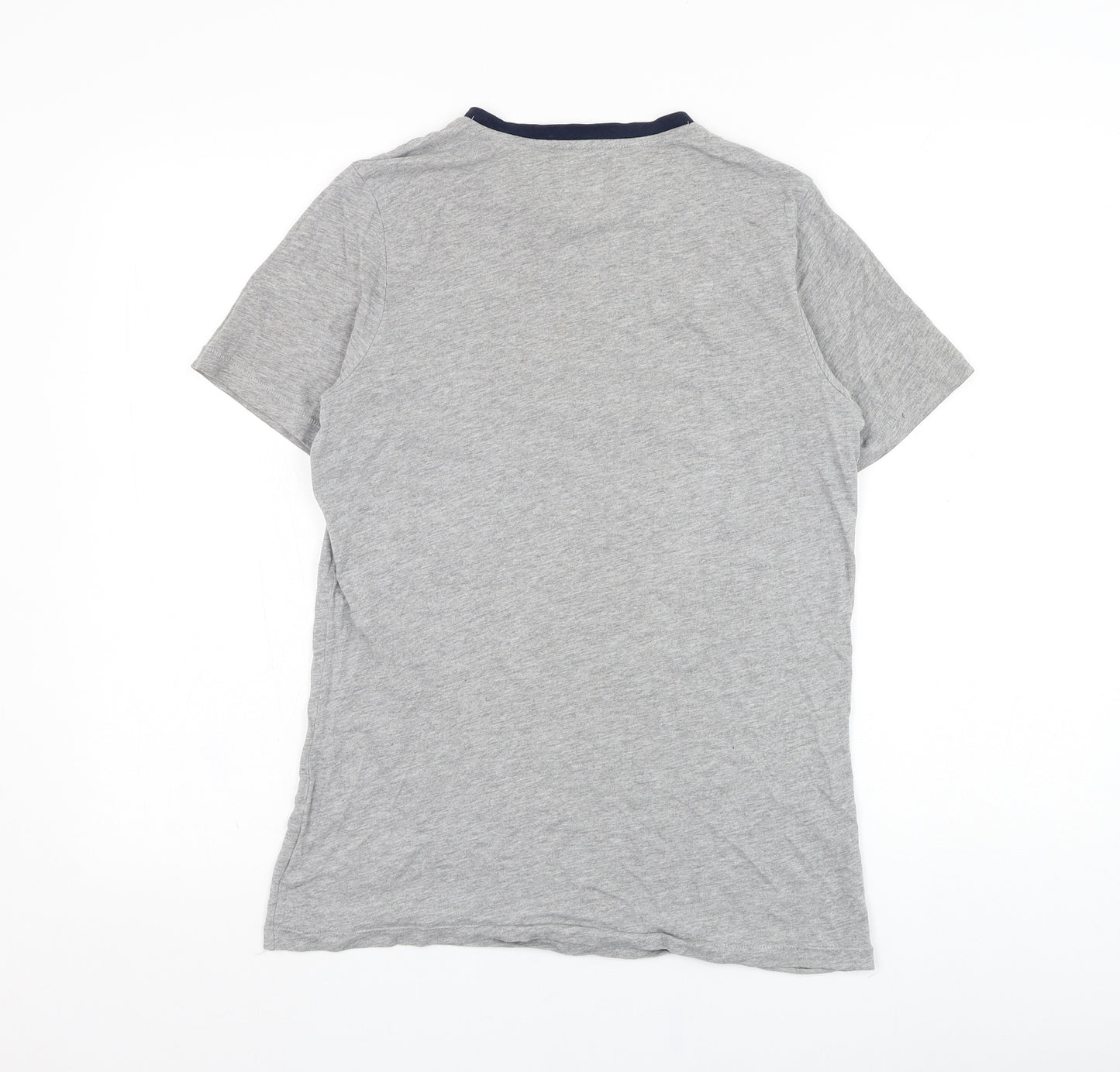 F&F Boys Grey  Cotton Basic T-Shirt Size 13-14 Years Round Neck Pullover - Explore the wilderness