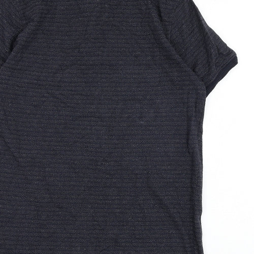 Peacocks Mens Blue  Cotton  Polo Size S Collared Pullover