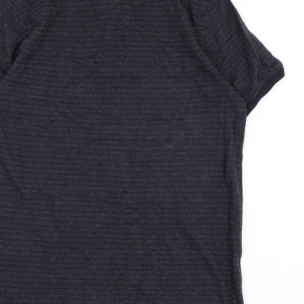 Peacocks Mens Blue  Cotton  Polo Size S Collared Pullover