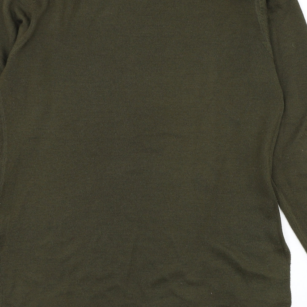 Casamia Exclusive Womens Green Round Neck  Acrylic Pullover Jumper Size M