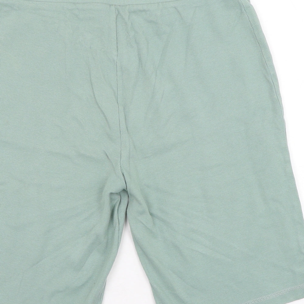 George Girls Green  Cotton Biker Shorts Size 15-16 Years  Regular