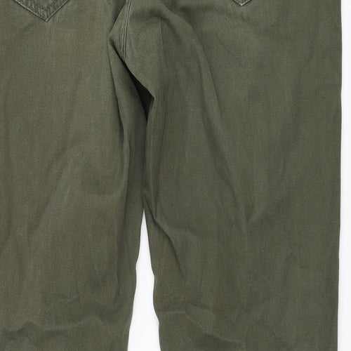 21 MEN Mens Green  Cotton Chino Trousers Size 38 in L32 in Regular Zip
