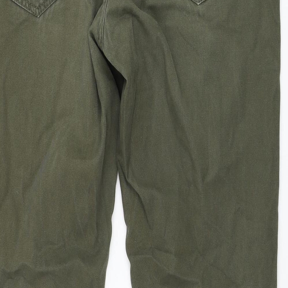 21 MEN Mens Green  Cotton Chino Trousers Size 38 in L32 in Regular Zip