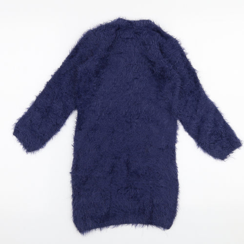 Barbie Girls Blue Round Neck  Nylon Pullover Jumper Size 7-8 Years  Pullover