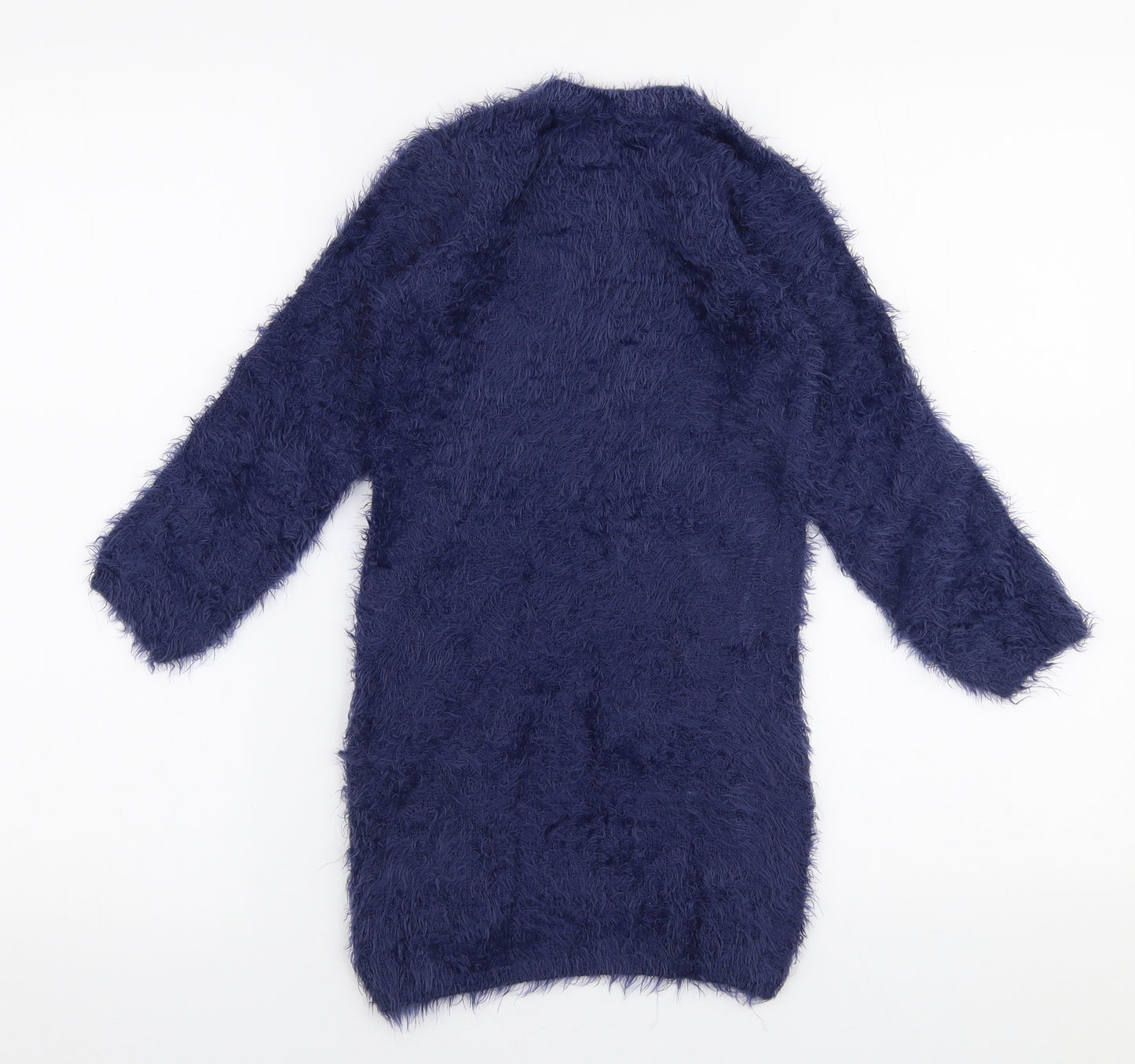 Barbie Girls Blue Round Neck  Nylon Pullover Jumper Size 7-8 Years  Pullover