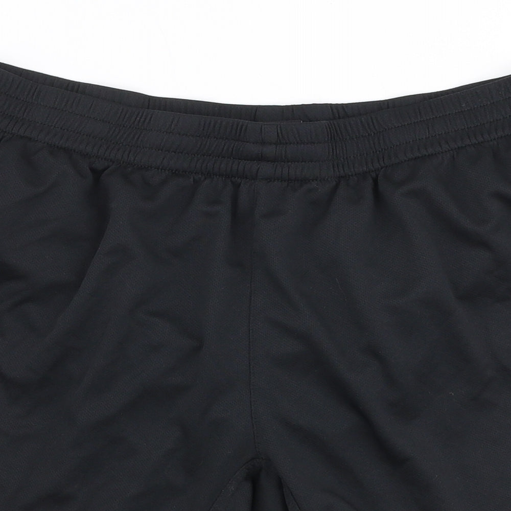 Umbro Mens Black  Polyester Sweat Shorts Size L L8 in Regular Drawstring