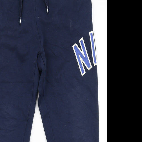 Nike Mens Blue  Cotton Jogger Trousers Size M L28 in Slim Drawstring