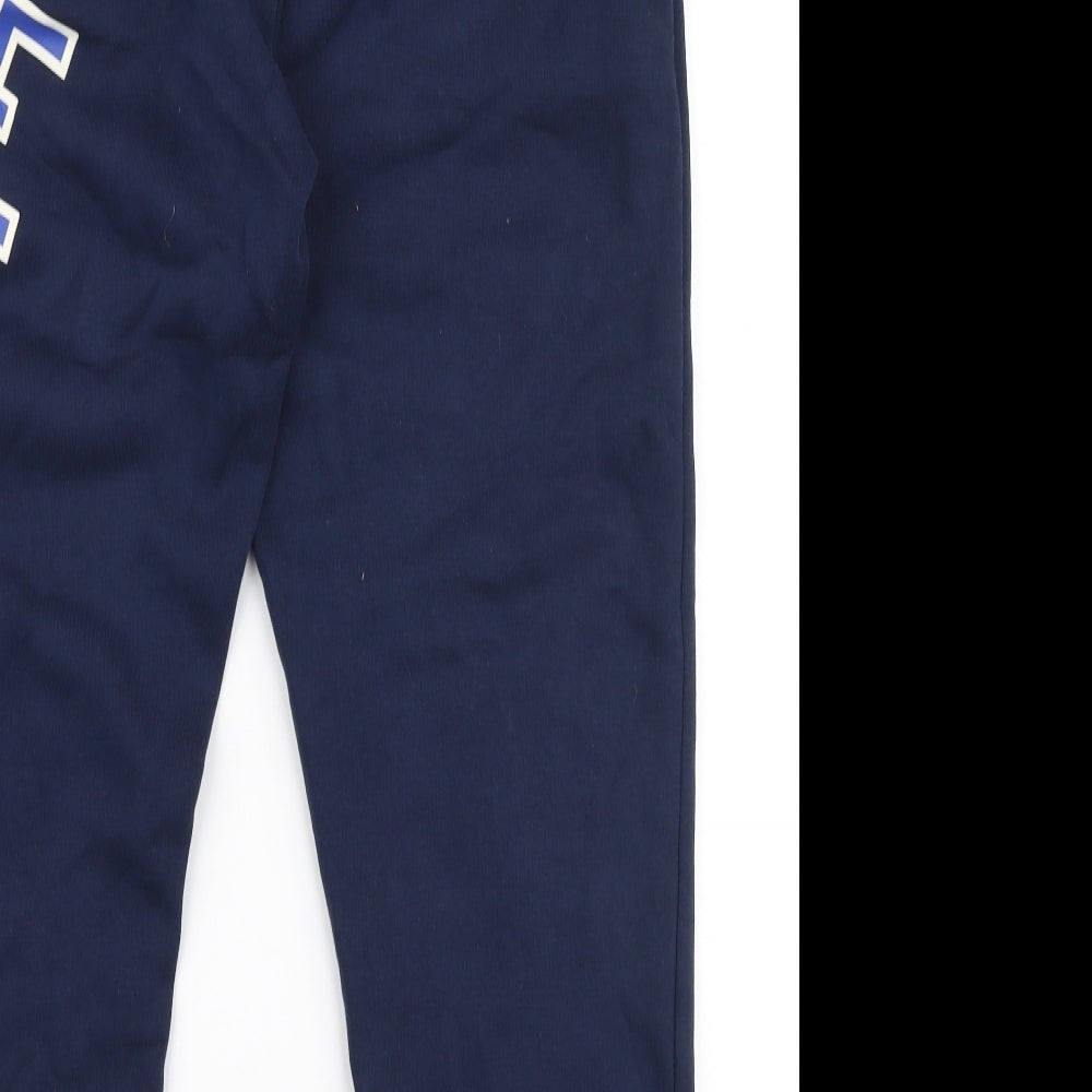 Nike Mens Blue  Cotton Jogger Trousers Size M L28 in Slim Drawstring