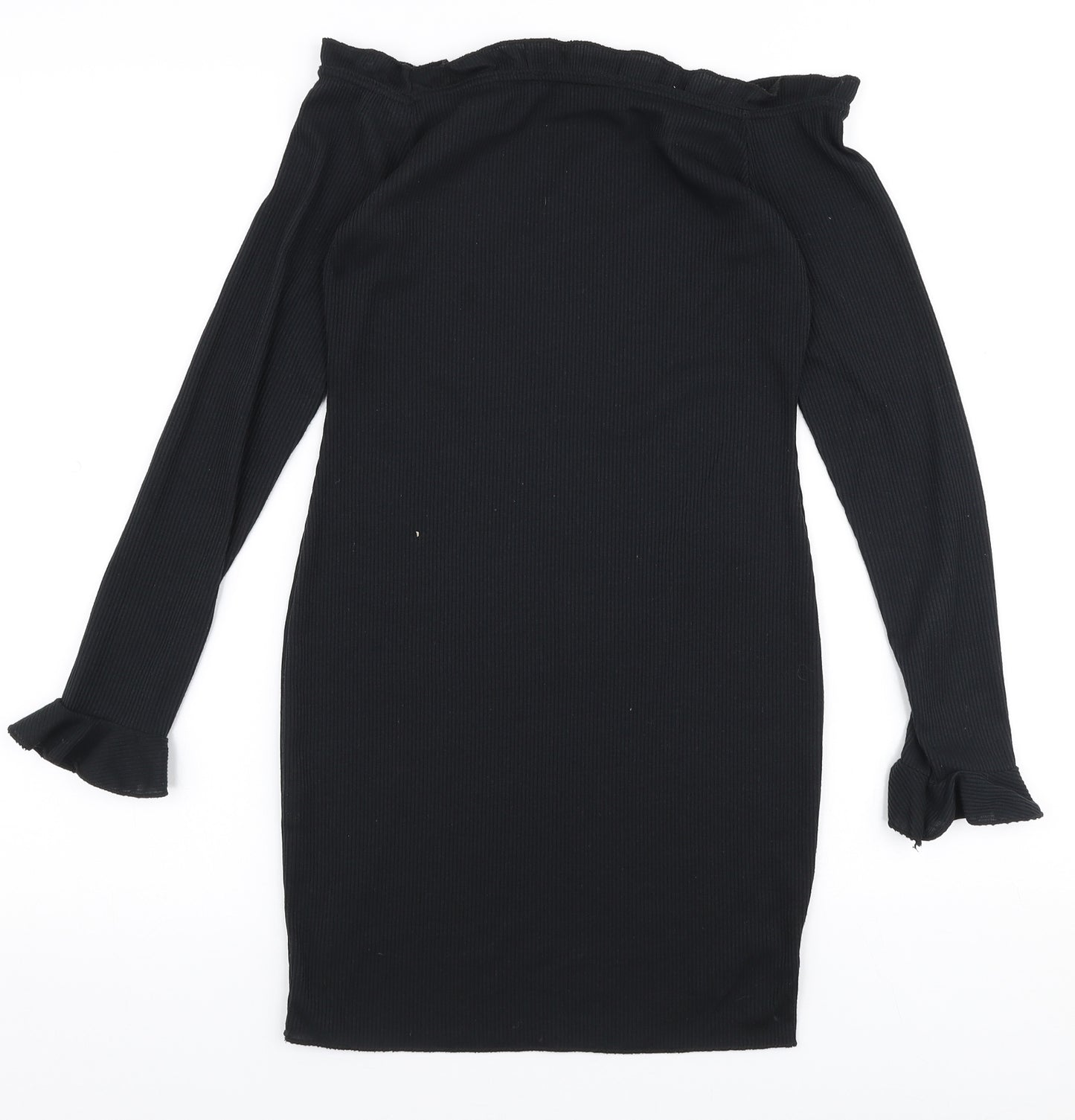 Edge Street Womens Black  Polyester Bodycon  Size 8  Off the Shoulder Pullover