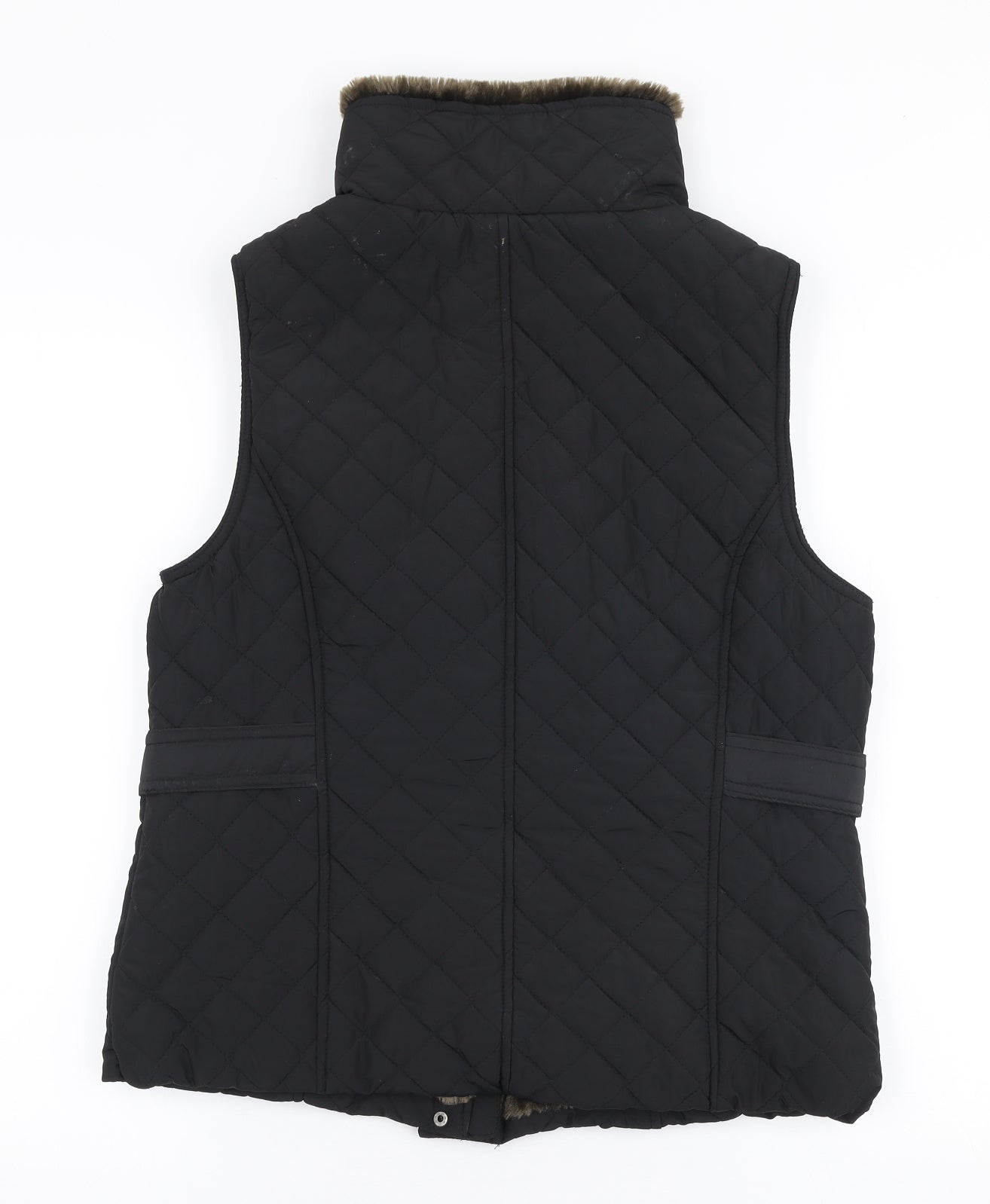 David Pyser Womens Black   Gilet Coat Size L  Zip