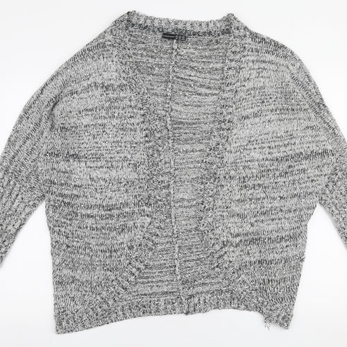 Atmosphere Womens Grey V-Neck  Polyester Cardigan Jumper Size M