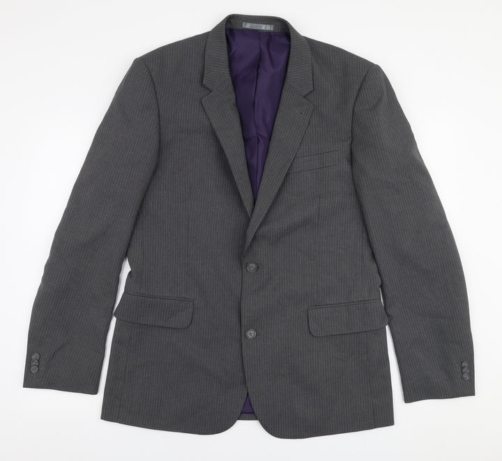 Taylor & Wright Mens Grey  Polyester Jacket Suit Jacket Size 40