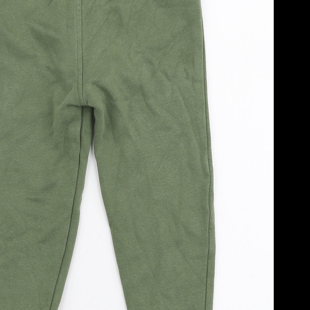 George Boys Green  Cotton Jogger Trousers Size 3-4 Years  Slim Drawstring
