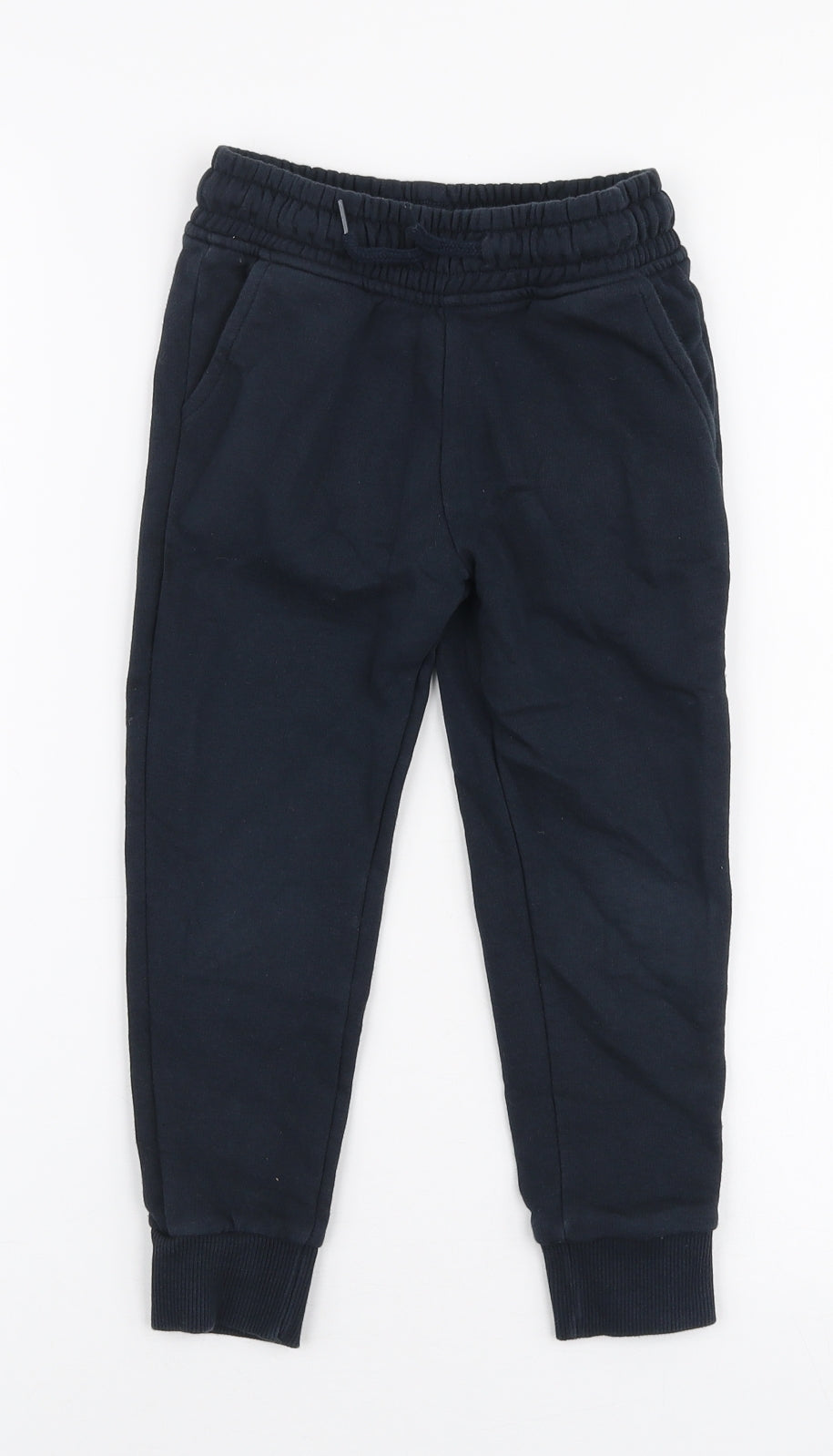 Dunnes Stores Boys Blue  Cotton Jogger Trousers Size 4 Years  Slim Drawstring