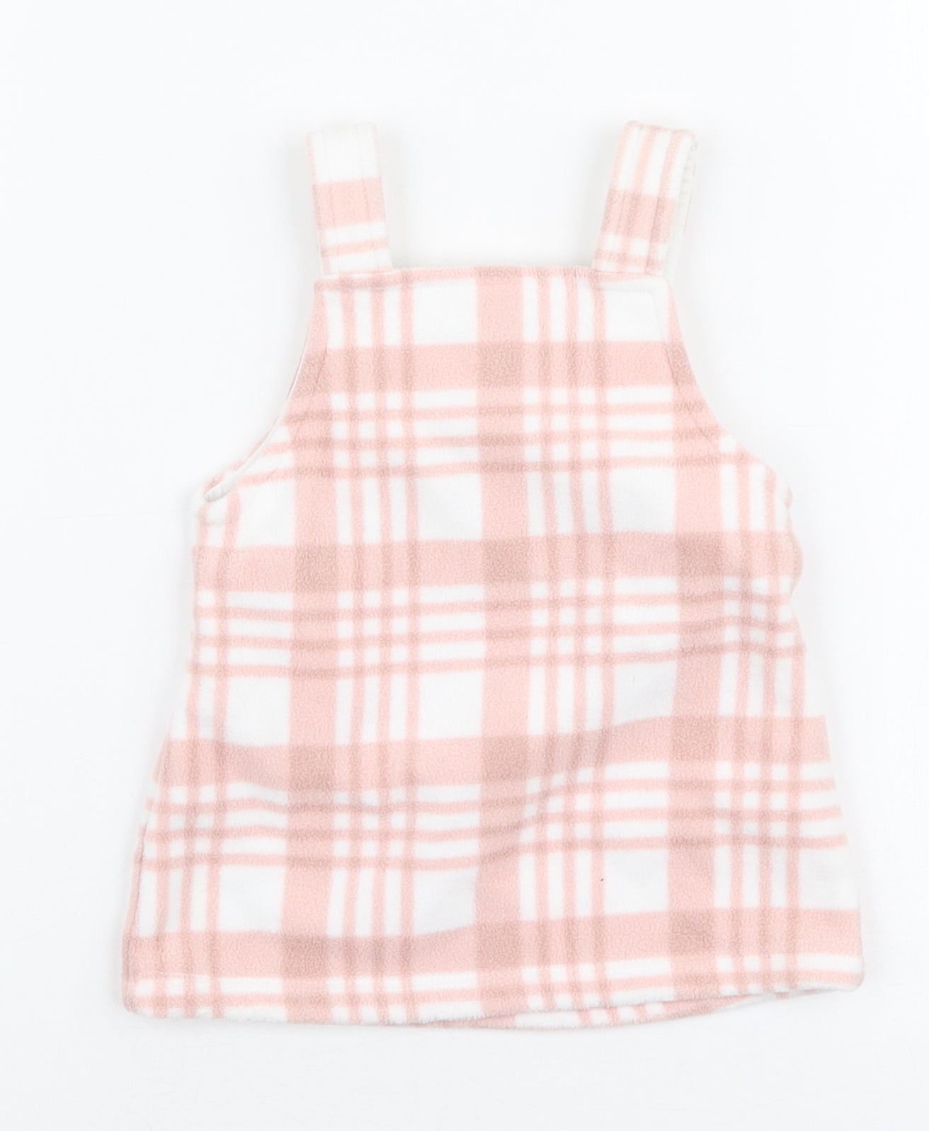 George Girls Pink Plaid Polyester A-Line  Size 0-3 Months  High Neck Button
