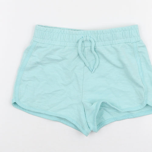 Dunnes Stores Girls Blue  Cotton Sweat Shorts Size 6-7 Years  Regular Drawstring