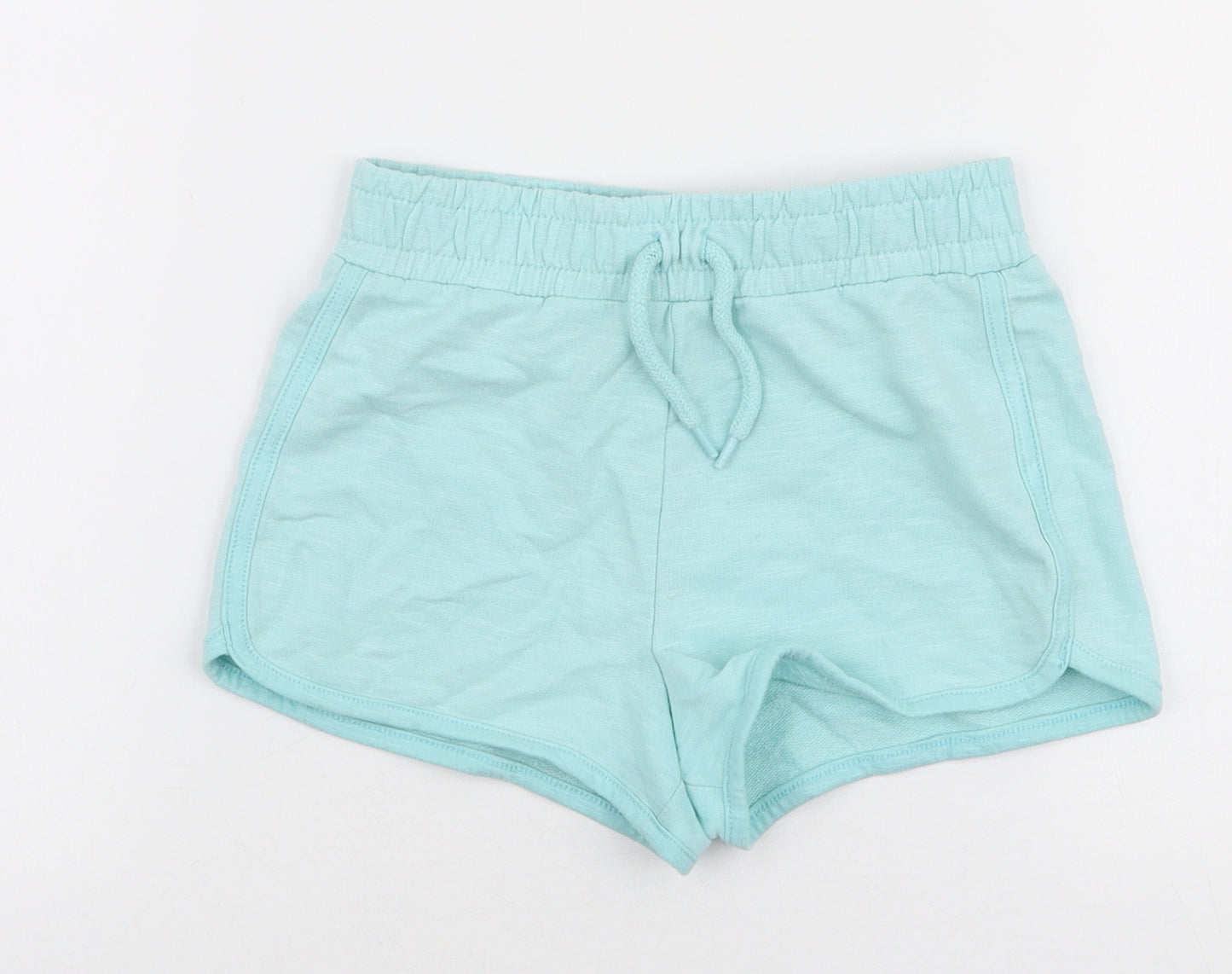 Dunnes Stores Girls Blue  Cotton Sweat Shorts Size 6-7 Years  Regular Drawstring