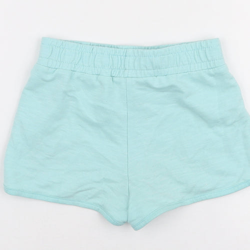 Dunnes Stores Girls Blue  Cotton Sweat Shorts Size 6-7 Years  Regular Drawstring