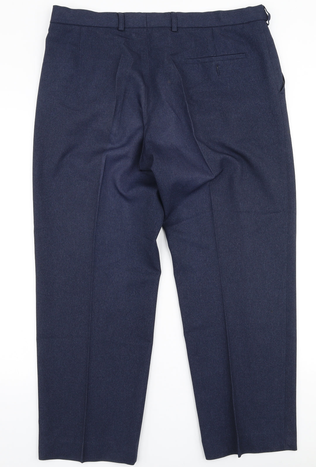 Dunnes Stores Mens Blue  Polyester Trousers  Size 36 in L29 in Regular Zip