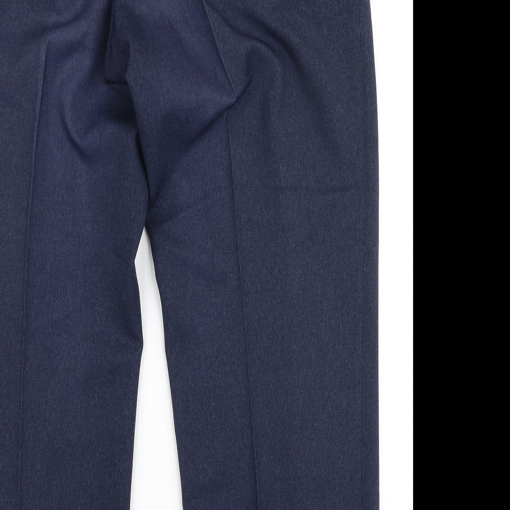 Dunnes Stores Mens Blue  Polyester Trousers  Size 36 in L29 in Regular Zip