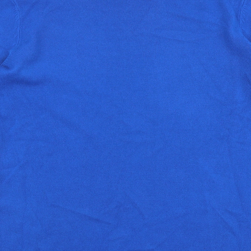 Primark Womens Blue Round Neck  Acrylic Pullover Jumper Size XS