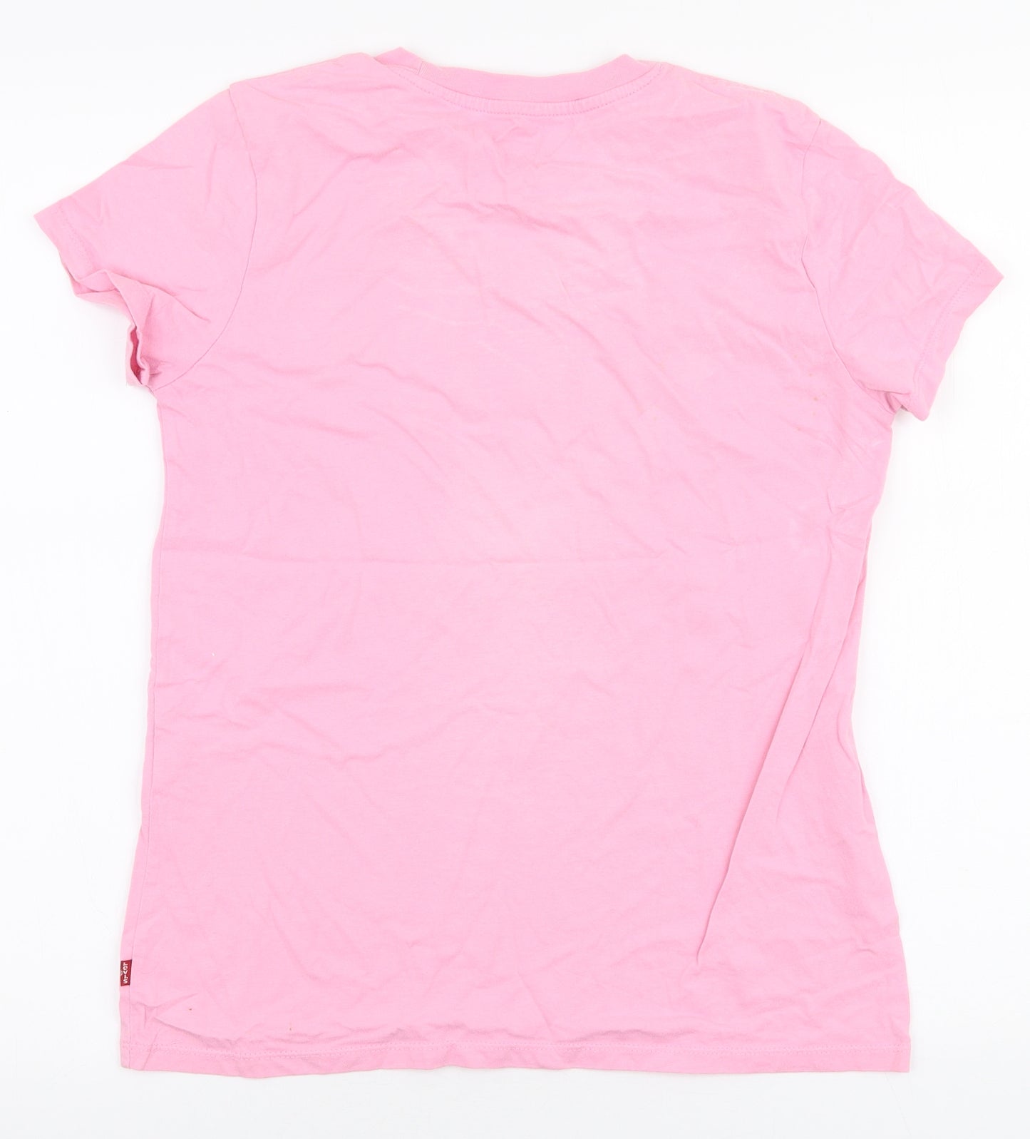 Levi's Womens Pink  100% Cotton Jersey T-Shirt Size S Round Neck