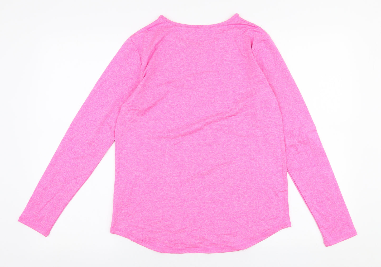Dunnes Stores Womens Pink  Polyester Jersey T-Shirt Size M Round Neck Pullover