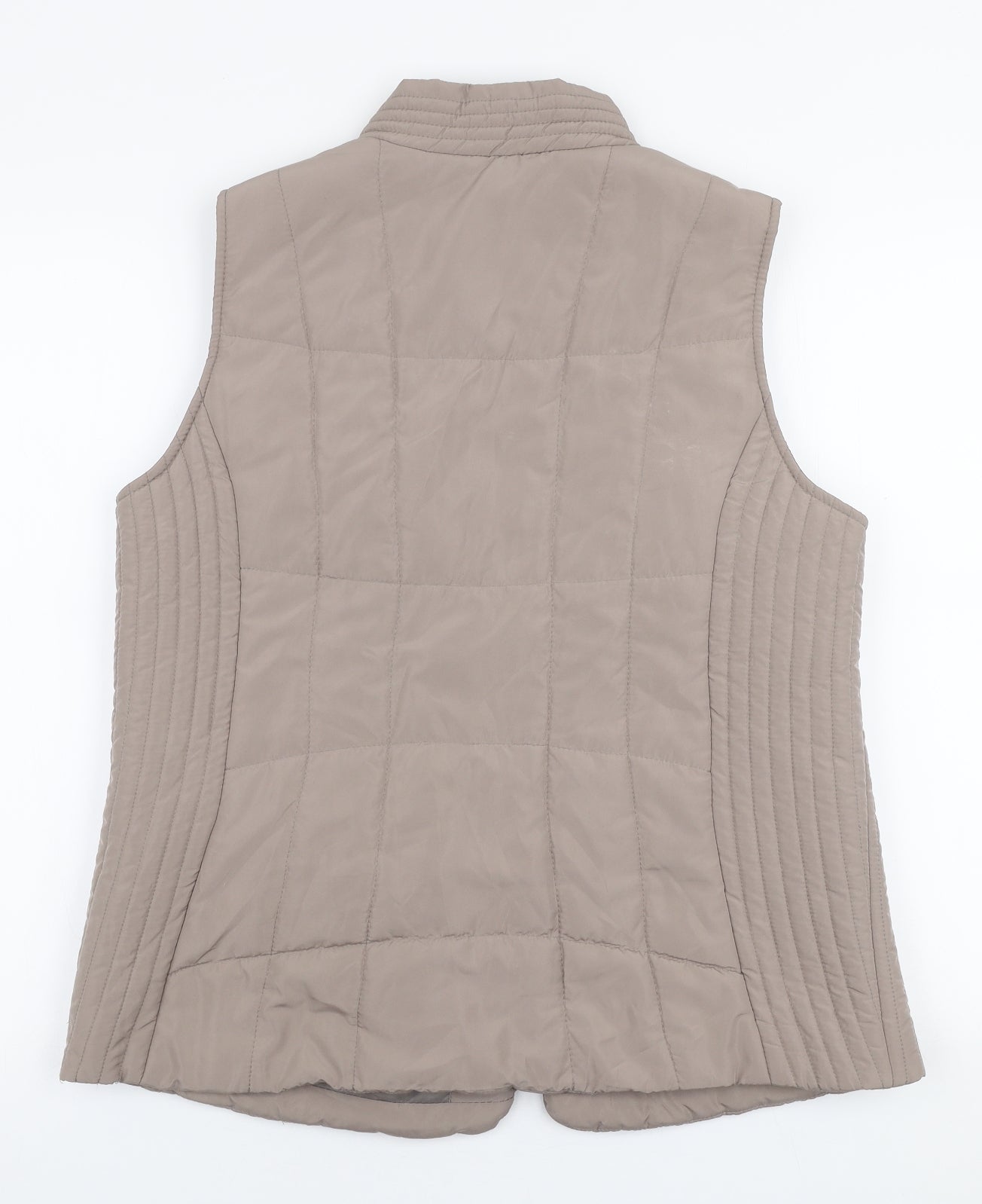 BM Casual Womens Beige   Gilet Coat Size 14  Zip