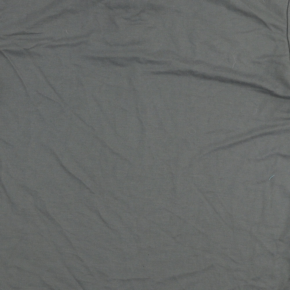 SheIn Mens Grey  Polyester  Polo Size XL Collared Button