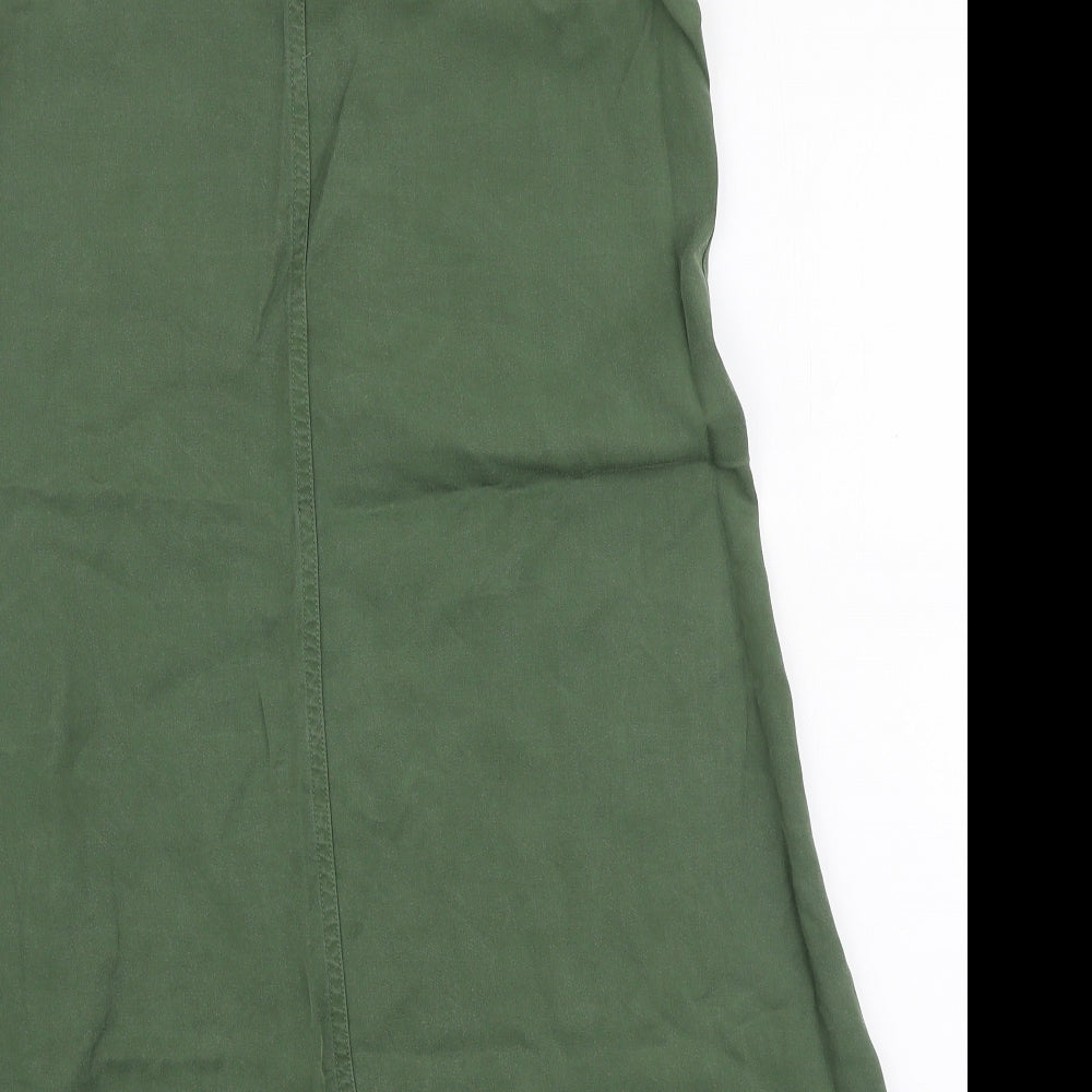 F&F Womens Green  Lyocell A-Line  Size 8  Round Neck Pullover