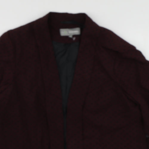 M&S Womens Purple Polka Dot Polyester Jacket Suit Jacket Size 16