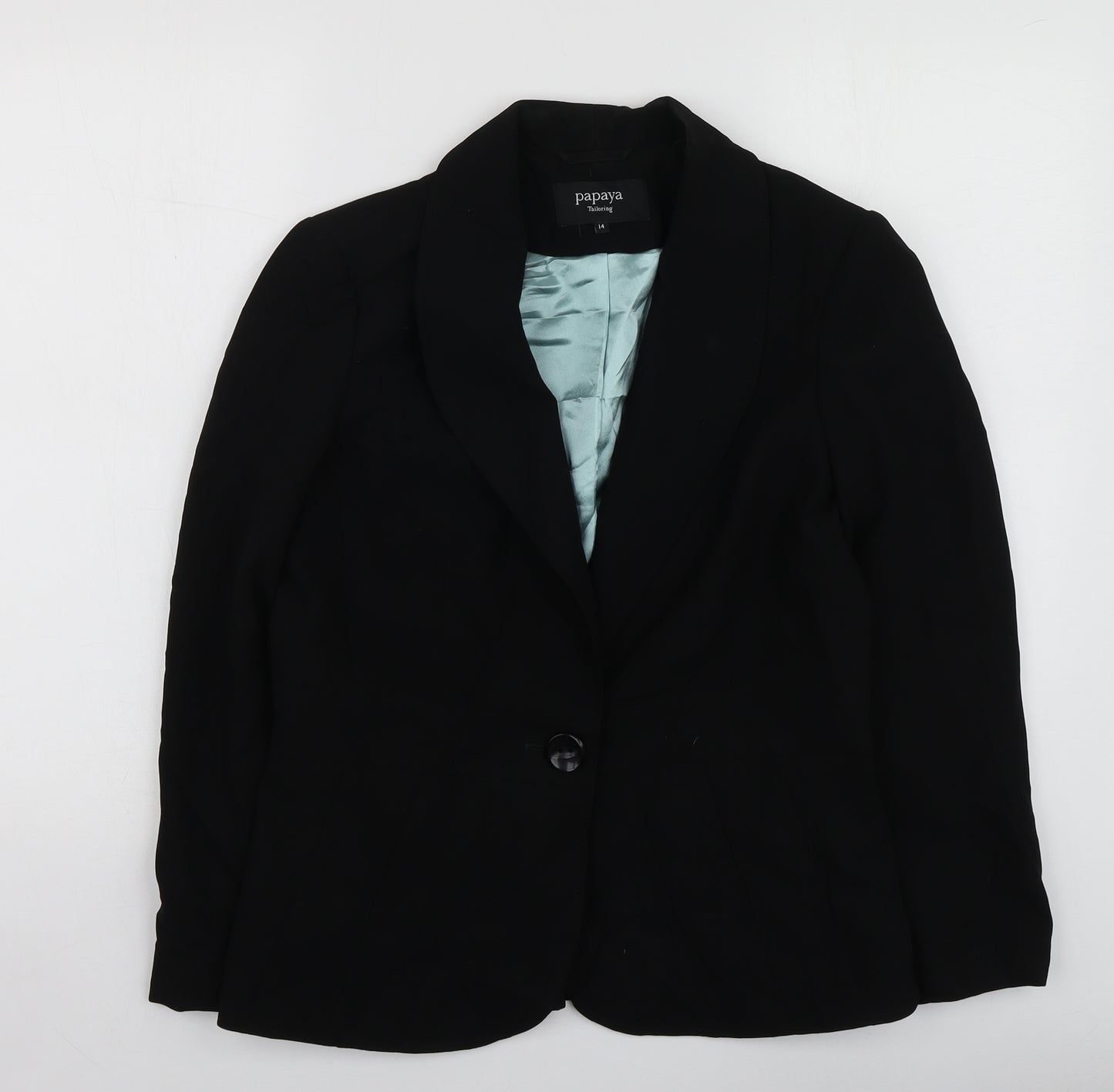 Papaya Womens Black  Polyester Jacket Suit Jacket Size 14