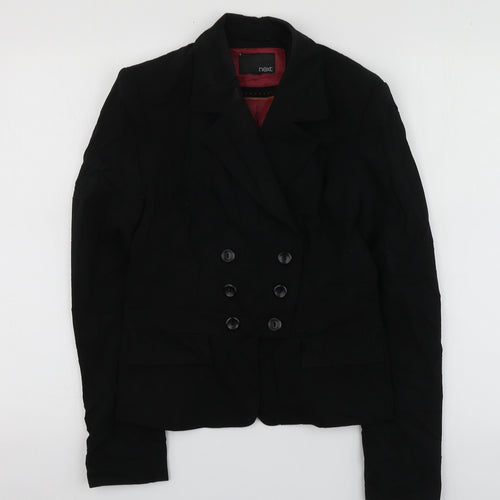 NEXT Womens Black  Polyester Jacket Suit Jacket Size 8