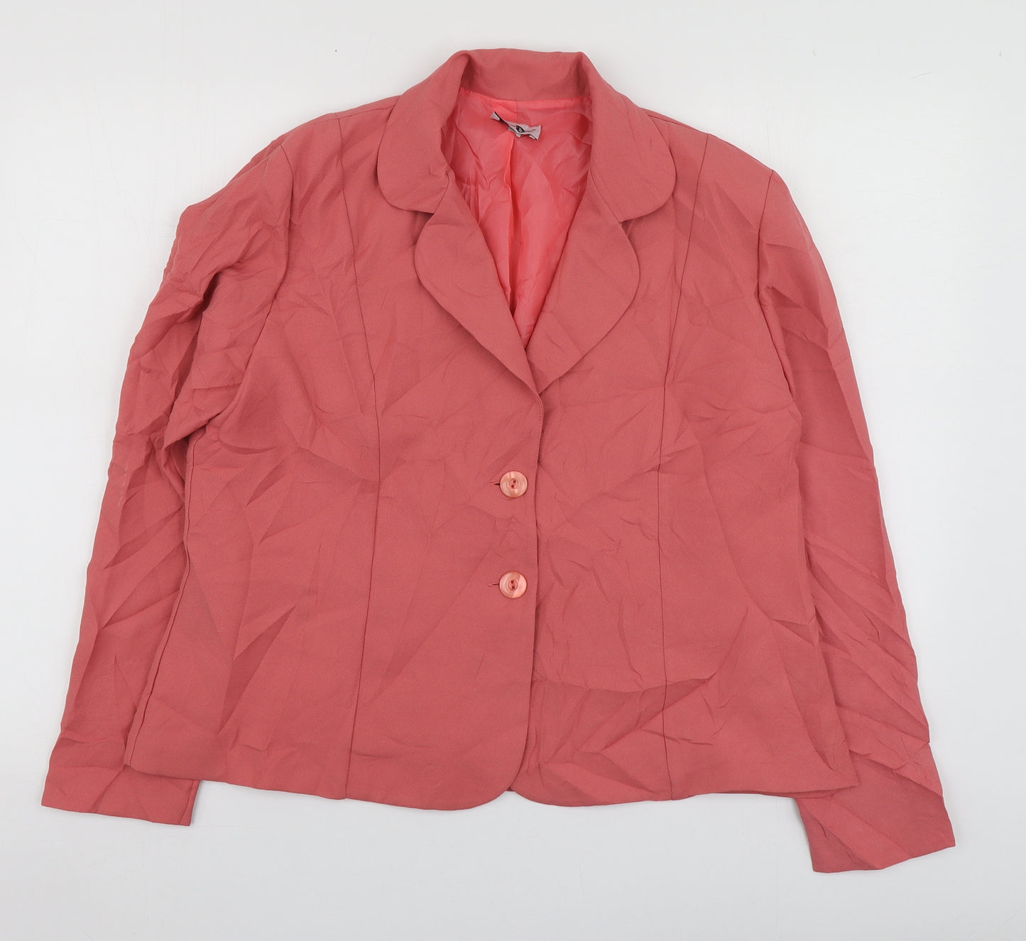 Collection Womens Pink  Polyester Jacket Suit Jacket Size 16