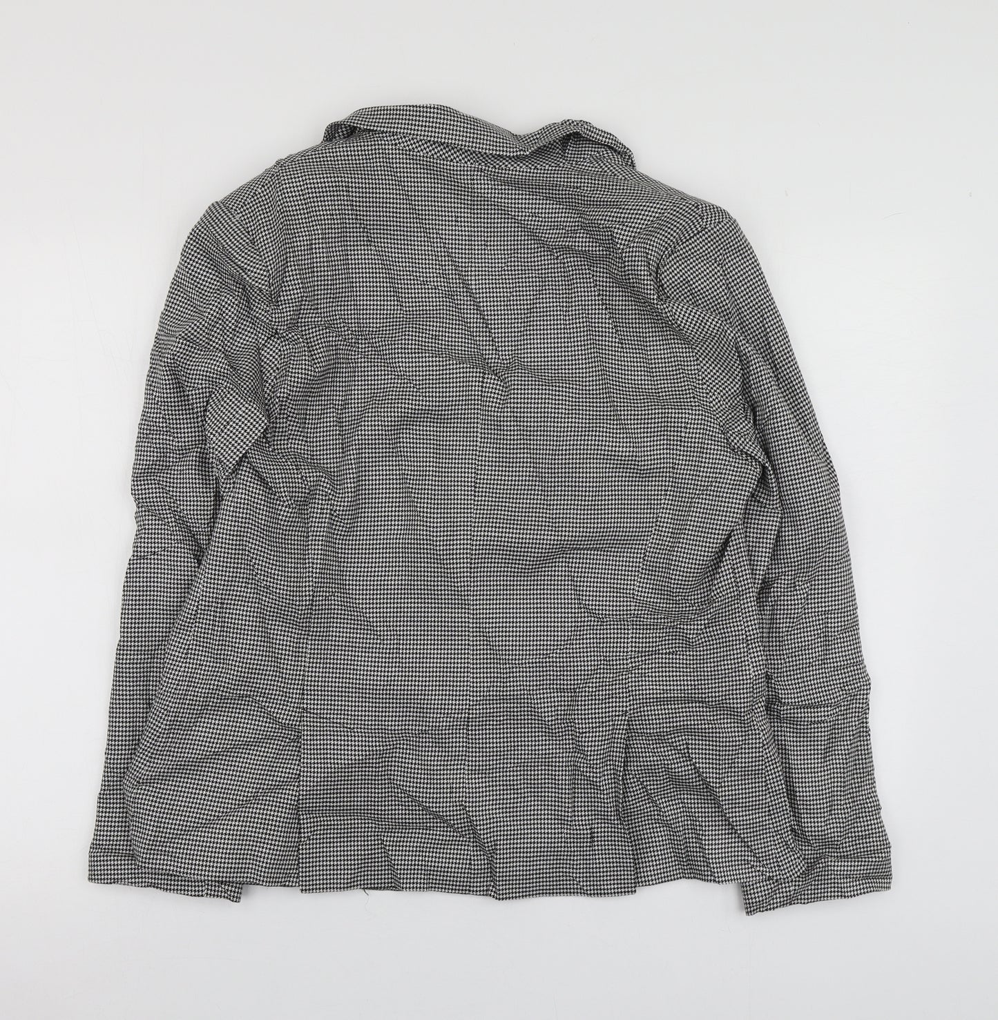 F&F Womens Black Herringbone Polyester Jacket Suit Jacket Size 16