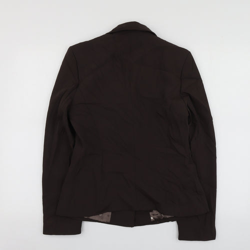 M&S Womens Brown  Polyester Jacket Suit Jacket Size 12
