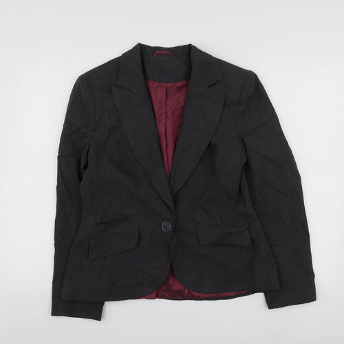 New Look Womens Grey  Polyester Jacket Suit Jacket Size 14