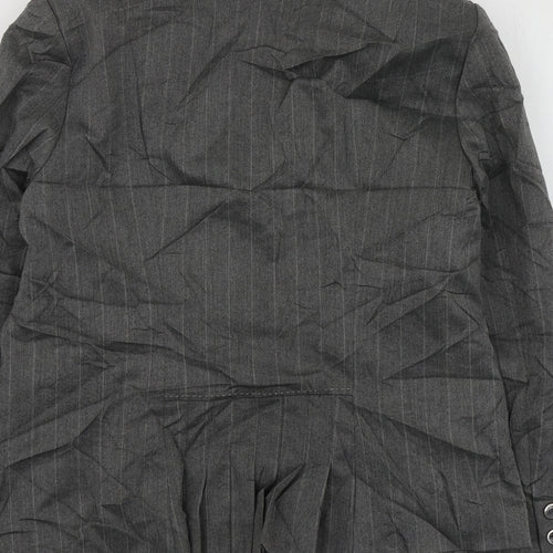 Per Una Womens Grey Striped Polyester Jacket Suit Jacket Size 16