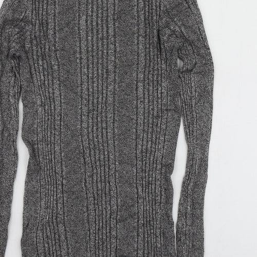 M7S Womens Grey Round Neck  Viscose Pullover Jumper Size 10