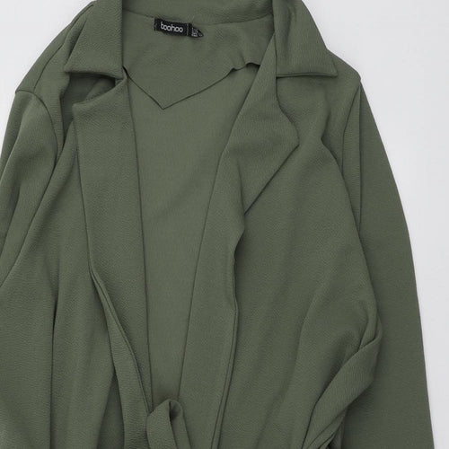 Boohoo Womens Green   Jacket Blazer Size 24