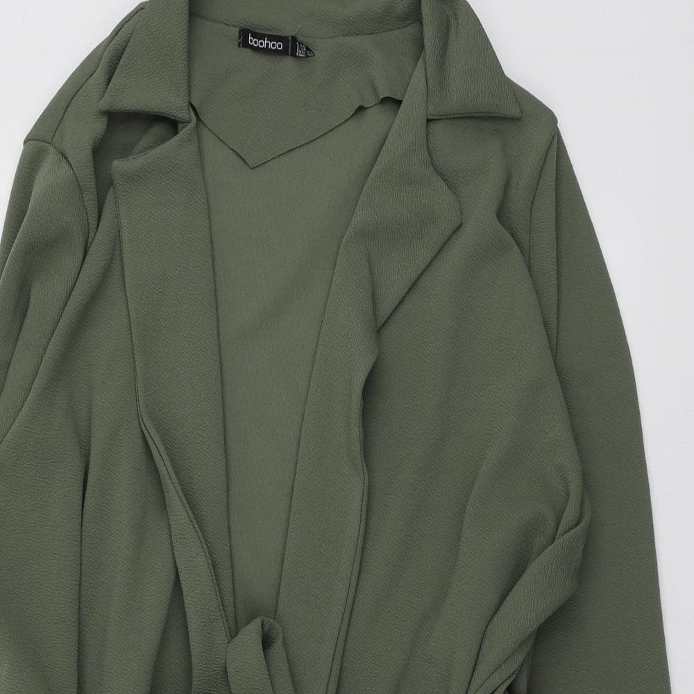 Boohoo Womens Green   Jacket Blazer Size 24