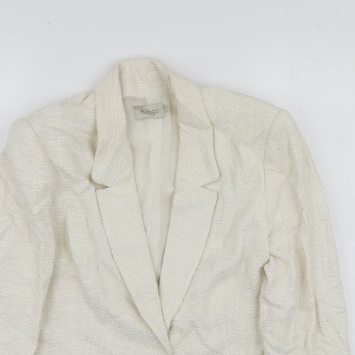 Hongo Womens Ivory  Cotton Jacket Suit Jacket Size 42
